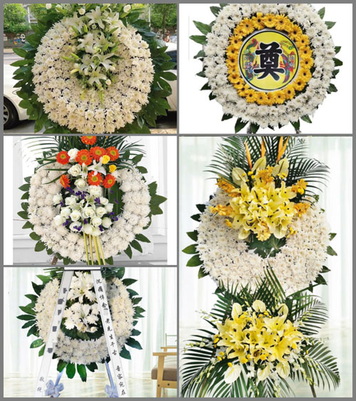 山东济宁金乡县司马镇李-村花圈速递